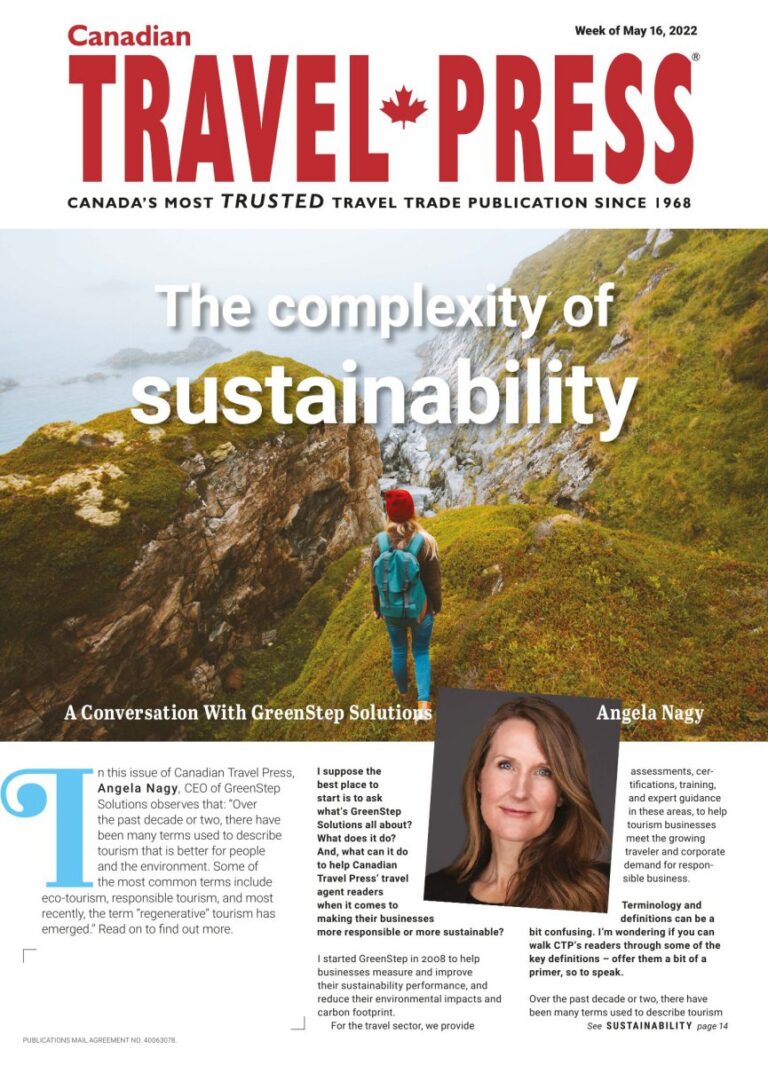 Canadian Travel Press: A Conversation With GreenStep Solutions