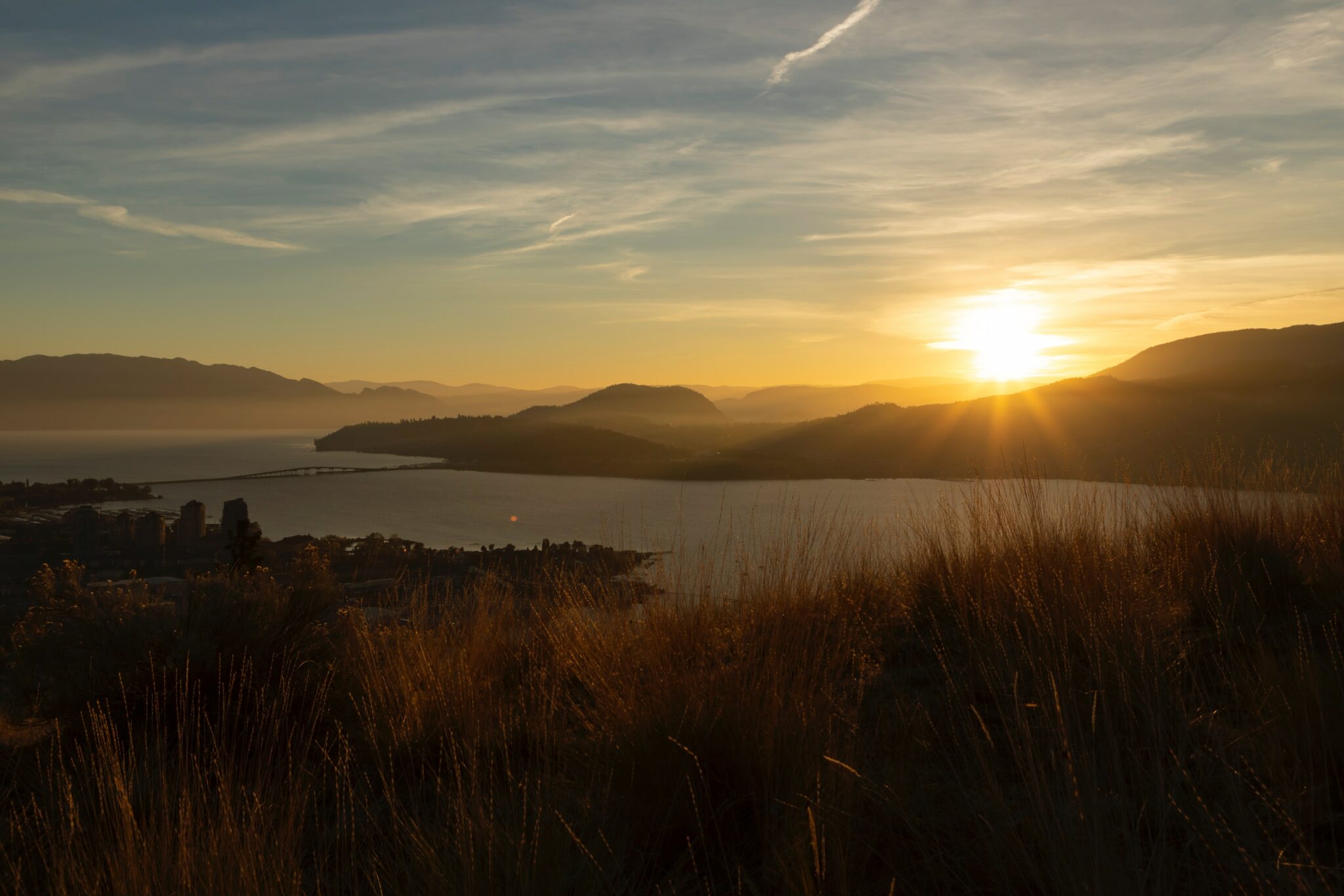 Photo of sunset over mountains