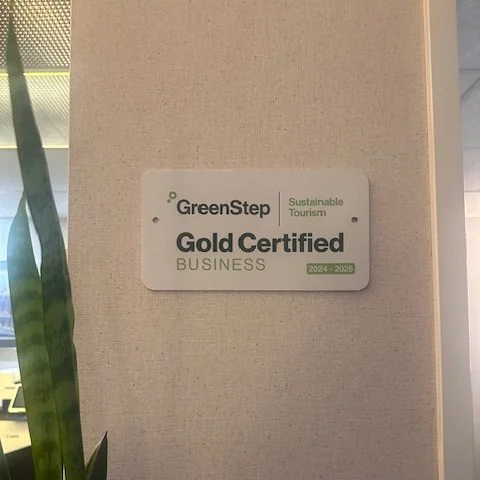 BCHA Gold Certified plaque displayed proudly at the front desk of office
