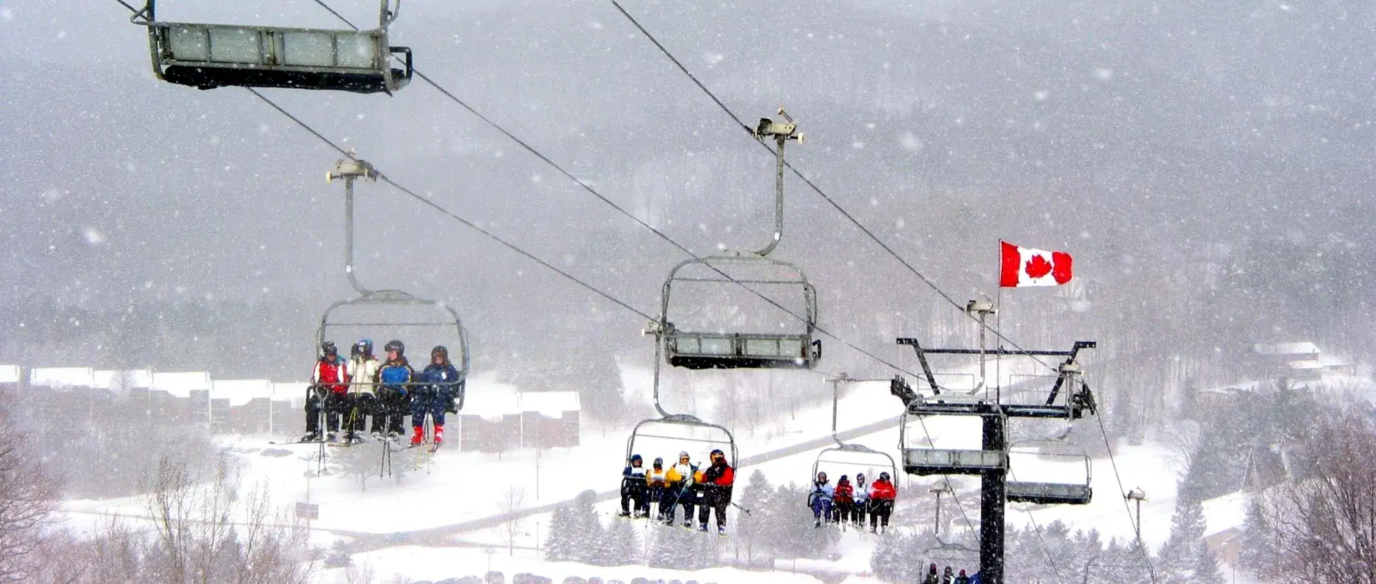 Kicking Horse Ski resort view of ski lift